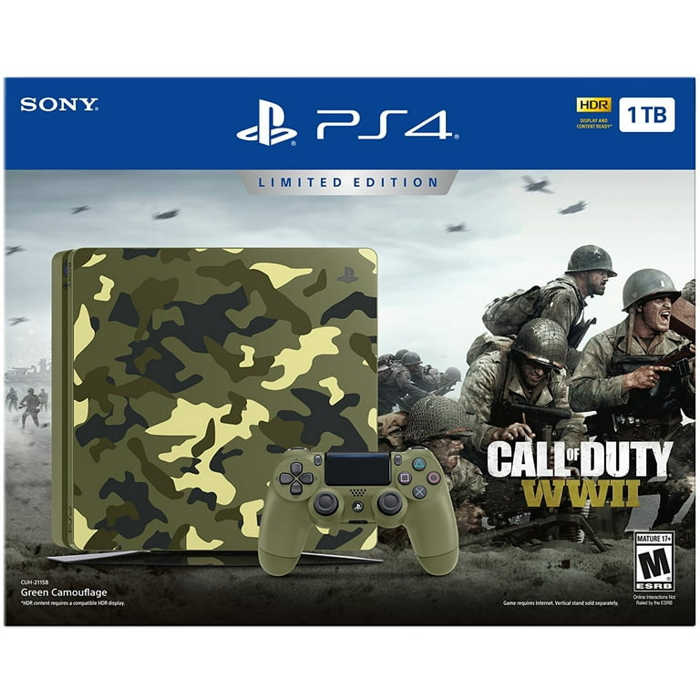 Sony PlayStation 4 1TB Call of Duty WWII Limited Edition Bundle, 3002200