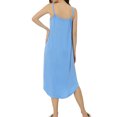 thumbnail image 3 of INSPIRE CHIC Women's Lounge Pajama Dress Sleepwear Nightdress Spaghetti Strap Cami Nightgowns S Blue, 3 of 6