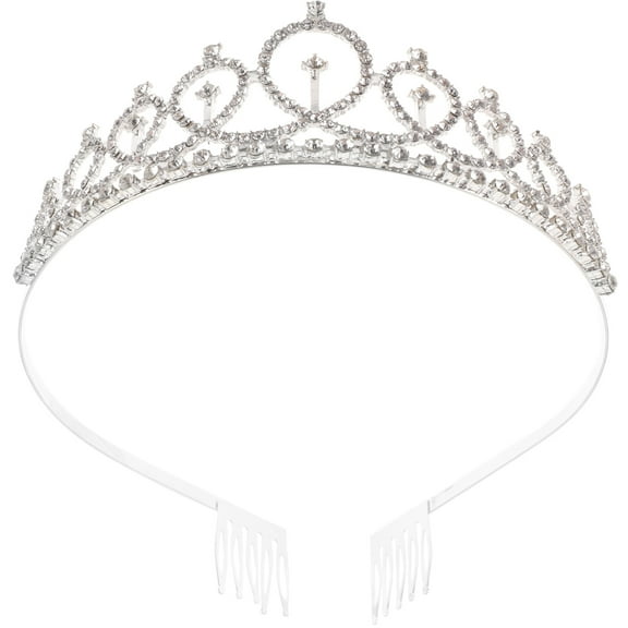 HEANUJJ Rhinestone with Hair Comb for Girls and Women Bridal Accessories Perfect for Weddings, Birthdays, and Special Occasions