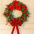 thumbnail image 4 of Christmas Garlands / Wreaths With Lights for Front Door, Material , Durability, Festive Holiday Decoration for Home, Wall, Indoor & Outdoor Use, Create Warm and Welcoming Environment, 1PC, 4 of 7