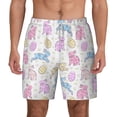 thumbnail image 2 of Goofa Easter Colorful Rabbit Printed Men's Swim Trunks Board Shorts Quick Dry Mens Swimming Trunks with Compression Liner,Breathable Fit Hawaii Beach Shorts-Small, 2 of 9