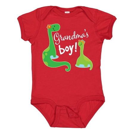 

Inktastic Grandmas Boy Grandson Dinosaur Gift Baby Boy Bodysuit