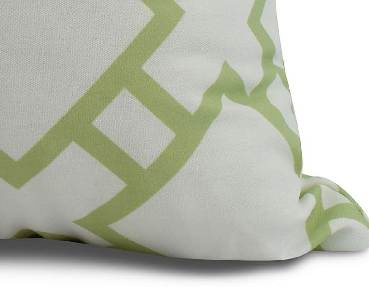 Simply Daisy, 16" x 16" Square in St. Louis , Geometric Print Outdoor Pillow, Green