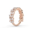 thumbnail image 4 of AFFY Double Row Half Eternity Wedding Band Ring, 2.70 Cttw Marquise And Round Lab Grown Diamond Rings for Women In 14K Rose Gold Over 925 Sterling Silver F-G-H, SI Quality Ring Size-8.5, 4 of 6