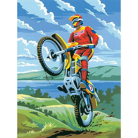 Gate Paint By Number - Royal & Langnickel Paint By Number - Motocross - 8.75 x 11.75 inches