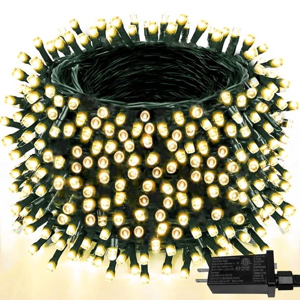 Guirnalda de luces navideñas YIQU 800 LED, 80 m, resistente al agua, color blanco cálido