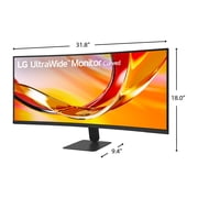 LG 34 UltraWide WQHD 1440p 1800R Curved Office Monitor, Black, 34U601B-B