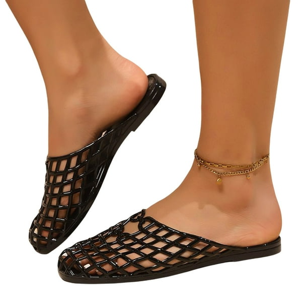 Zapatos Playa para Mujeres Planos Gelatinos Transpirables Viajes Al Aire Libre (37)