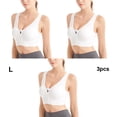 thumbnail image 3 of Qarigey Sujetador de soporte definitivo de 3 piezas, transpirable para máxima comodidad, sujetadores sin costuras, sujetador deportivo Ropa interior blanco L, 3 of 6