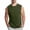 Army Green, variant on Men's Tank Top Men's Solid Color Exercise Close-fitting High Resilience Round Neck Fitness Short-sleeved Khaki XXXXL