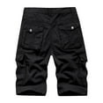 thumbnail image 4 of Men's Cargo Shorts 3/4 Relaxed Fit Mens Outdoor Hiking Cargo Shorts Waist Lightweight Below Knee Camo Cargo Shorts for Men,Black,34, 4 of 4