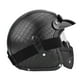 thumbnail image 4 of Casco abierto universal de cuero sintético para motocicleta y scooter, color negro cocodrilo, talla XL, 4 of 12