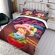 thumbnail image 3 of Strawberry Shortcakes (2) Conjunto de sábanas temático, trío de piezas, cómodo y amigable con la piel, diseño único, regalo de decoración para el hogar para familiares, amigos y fans, 90 cm * 190 cm, 3 of 6