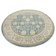 thumbnail image 2 of Unique Loom Salzburg Collection Classic Traditional Design Oriental Inspired with Intricate Border Area Rug, 6 ft Round, Blue/Beige, 2 of 4