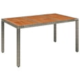 thumbnail image 3 of vidaXL 5 Piece Garden Dining Set with Cushions Grey Poly Rattan, 3 of 5