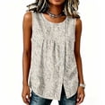 thumbnail image 5 of Uootdi Women's Sleeveless Tank Tops Round Neck Watercolor Floral Print Camisoles Boho Casual Style Lightweight Loose Fit Tops Gift, 5 of 6