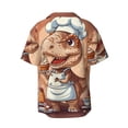 thumbnail image 2 of Haiem Dinosaur Baking Delight Men's Casual Shirts Short Sleeve Button Down Shirts Fashion Textured Summer Beach Shirt-4X-Large, 2 of 7