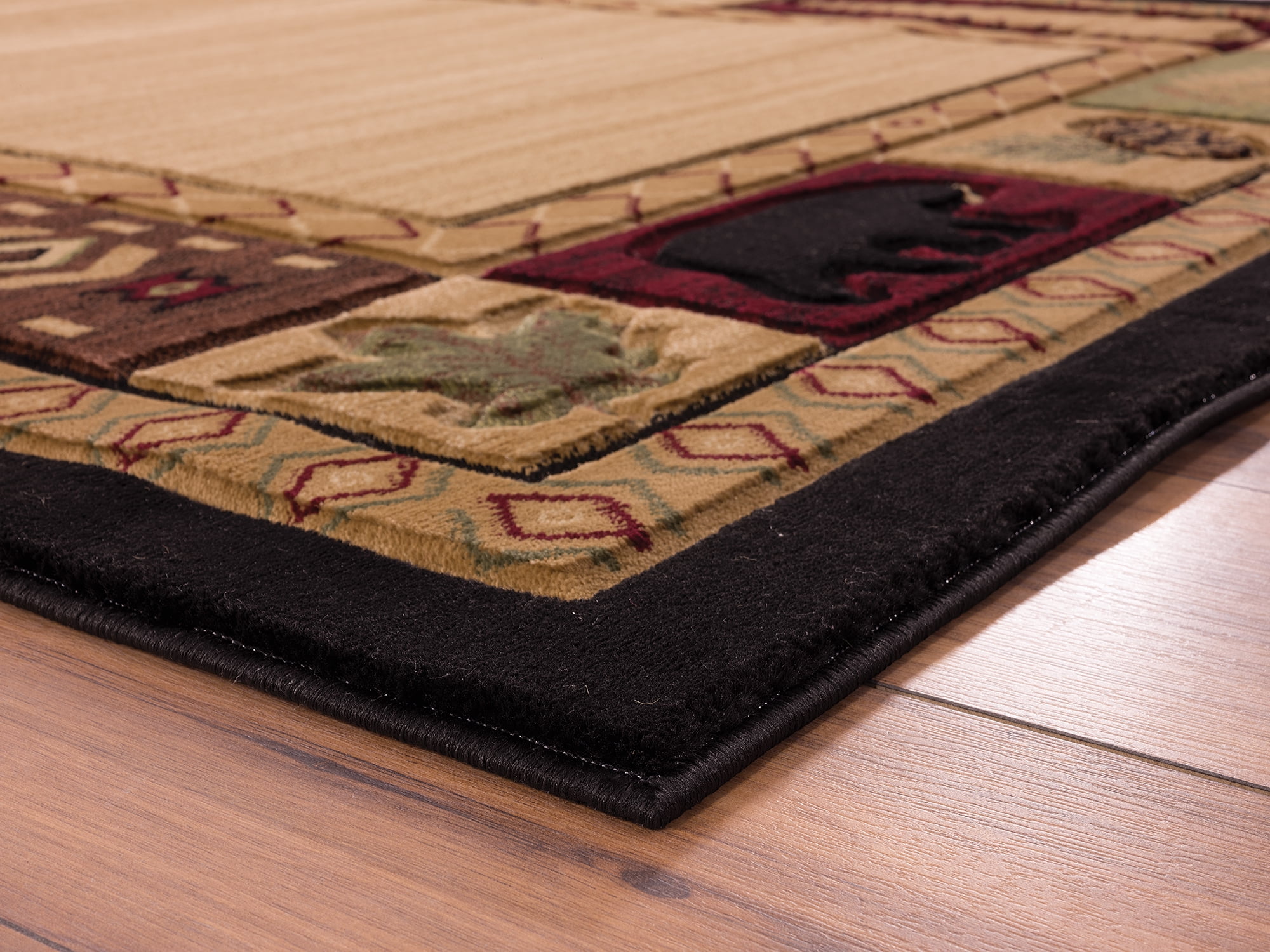 United Weavers Rustic Forest Cimarron Lodge Border Area Rug, Beige, 2'7" x 4'2"