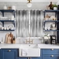 thumbnail image 2 of Grey Kitchen Curtains Window Panels, Modern Abstract Art Ombre Striped Insulated Window Treatment Curtain, Grommet Curtains for Bedroom/Living Room/Bathroom, 2 Piece 42"Wx63"L, 2 of 8
