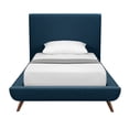 thumbnail image 3 of Loft Lyfe Jessie Platform Bed Linen Upholstery Twin Size, Denim, 3 of 9