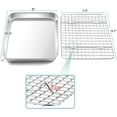 thumbnail image 2 of Toaster Oven Pan with Cooling Rack Set .\u\u x \u\u x \u\u Stainless Steel Compact Toaster Oven Small Baking Pan Tray with Mini Grid Rack & HeavyDuty, 2 of 7