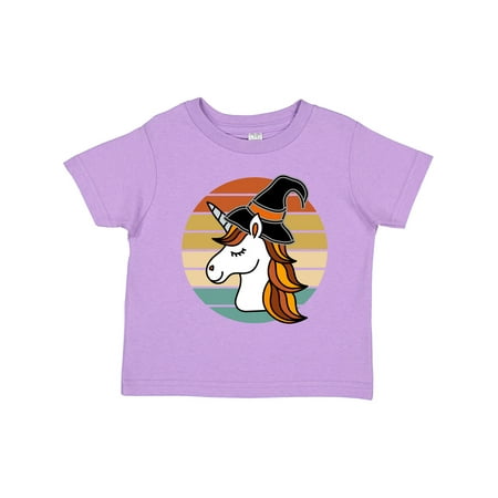 

Inktastic Halloween Unicorn Retro Witch Gift Toddler Toddler Girl T-Shirt