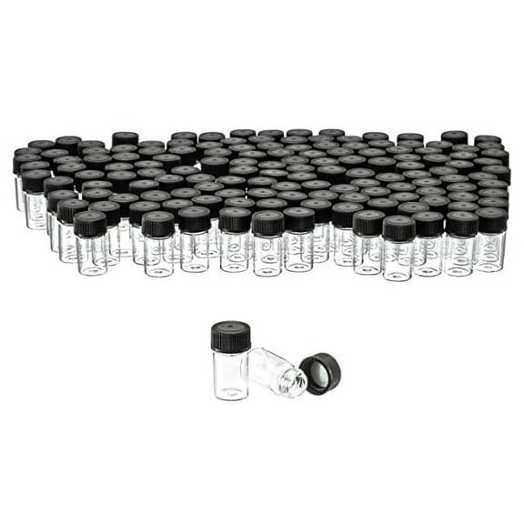 SE Glass Vials with 1" x 9/16" Diameter (Pack of 144) - GB1