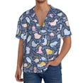 thumbnail image 1 of Fotbe Cute Baby Animals Camisa Estampada de Manga Corta para Hombre, Casual de Verano, Estilo Playero, Sin Arrugas-Medium, 1 of 5