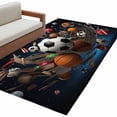 thumbnail image 2 of Sports Area Rug 3x5 FT, Non Slip Entryway Bedside Carpet, Football Basketball Baseball Ball Games Washable Soft Floor Carpet Indoor Mat Non-Shedding Throw Rug for Dorm Kitchen Home Office, 2 of 9