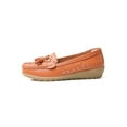 thumbnail image 3 of Fangasis Nurse Flats Comfort Loafers Bow-Knot Casual Shoes Work Lightweight Walking Orange 6, 3 of 4