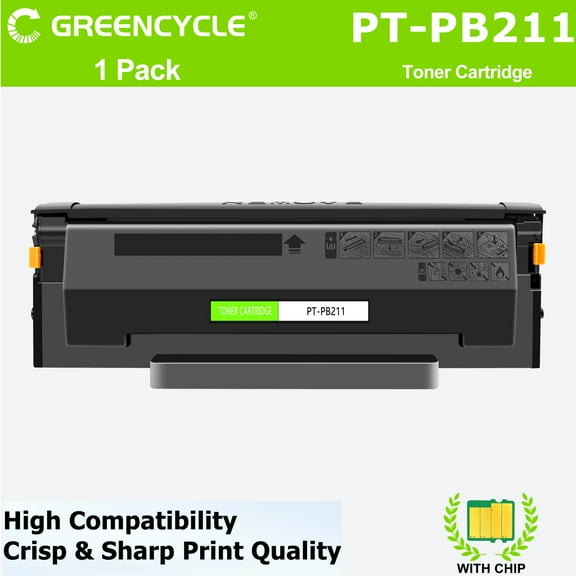 greencycle PB-211 Black Toner Cartridge Replacement Compatible for Pantum PB-211 PB-211E PB211EV Work with P2502w M6552NW P2500 P2500W P2500NW M6550 M6550N M6550W M6600N M6600W,1600 Pages,1pc