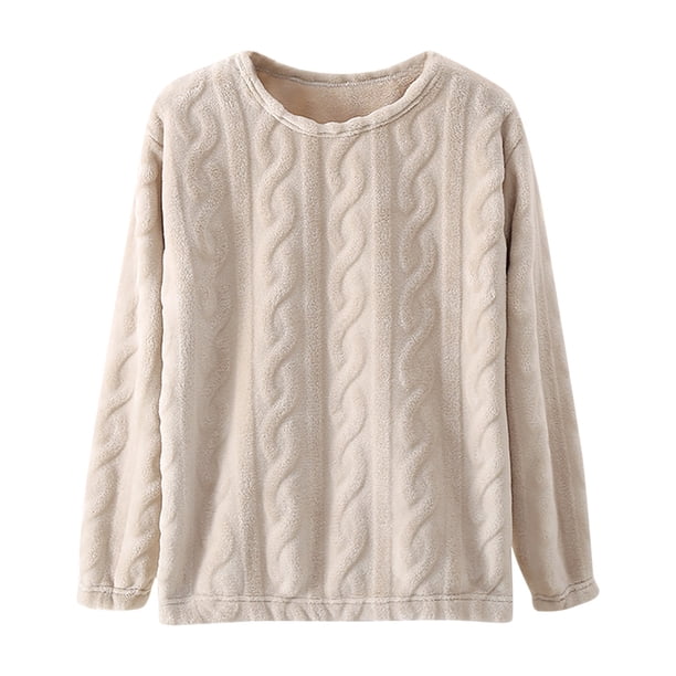 Ropa de dormir de manga larga de franela de moda para mujer engrosada más ropa de casa de terciopelo Fridja nalpqowj17665