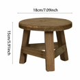 thumbnail image 3 of WUSUOWEI Wooden Mini Stool Display Stand, 5.9 Inch Decorative Round Wood Farmhouse Table Display Stand Potted Shelf Bonsai Rack for Home Balcony Garden, 3 of 8