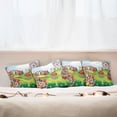 thumbnail image 7 of Ambesonne Colorful Throw Pillow Cover 4 Pack, Circus and Theme Park, 18", Multicolor, 7 of 7