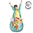 thumbnail image 3 of Cartoon Storage Toy Bag Chair, Abstract Spring with Continuous Flowers Blossom, Stuffed Animal Organizer Washable Bag, Large Size, Aqua Teal, by Ambesonne, 3 of 3
