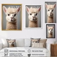 thumbnail image 4 of Designart "Majestic Portrait of an Alpaca in White" Animals Framed Wall Art - Traditional White Alpaca Living Room Framed Canvas Art, 4 of 6