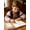 White, variant on Handwriting Notebook Four-Line Grid 48 Pages with Nesting Doll Cover for Beginners Writing,1PC,White