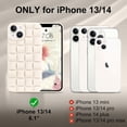 thumbnail image 2 of for iPhone 13 Case iPhone 14 Case Cute 3D Weave Grid Design for Women Girls Soft TPU Silicone Phone Case Raised Bumper Corners Full Protective Case Cover for iPhone 13/14 6.1 inch (White), 2 of 7