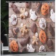 thumbnail image 4 of Ambesonne Cookie Shower Curtain, Sweets Covered in Chocolate, 69"Wx84"L, Multicolor, 4 of 5