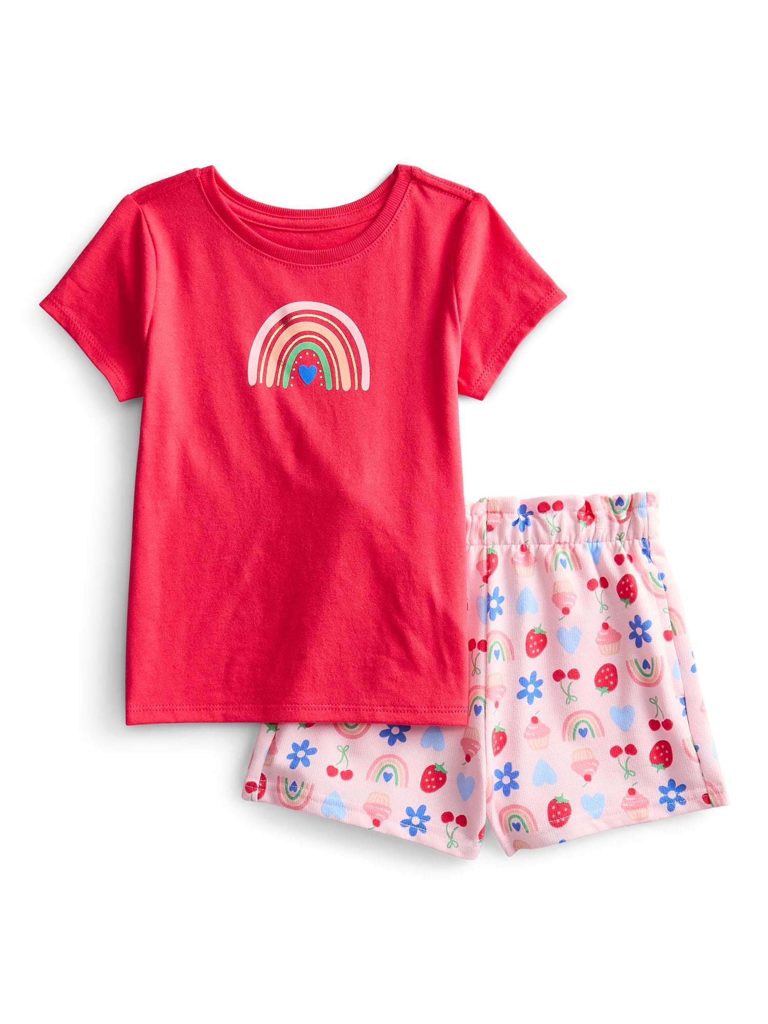 Wonder Nation Toddler Girls Mix and Match Outfit Set, 6-Piece, Sizes 18M-5T