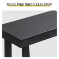 thumbnail image 5 of IVV Narrow Console Table for Entryway, Living Room, Hallway - 35.8" Pine Wood Farmhouse Foyer Table (Black), 5 of 10