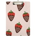thumbnail image 2 of 12.5"x9" Chocolate Strawberries Clipboards, Standard A4 Letter Size Nursing Clipboard with Low Profile Metal Clip Decorative Clip Board for Office Supplies,Silver, 2 of 7