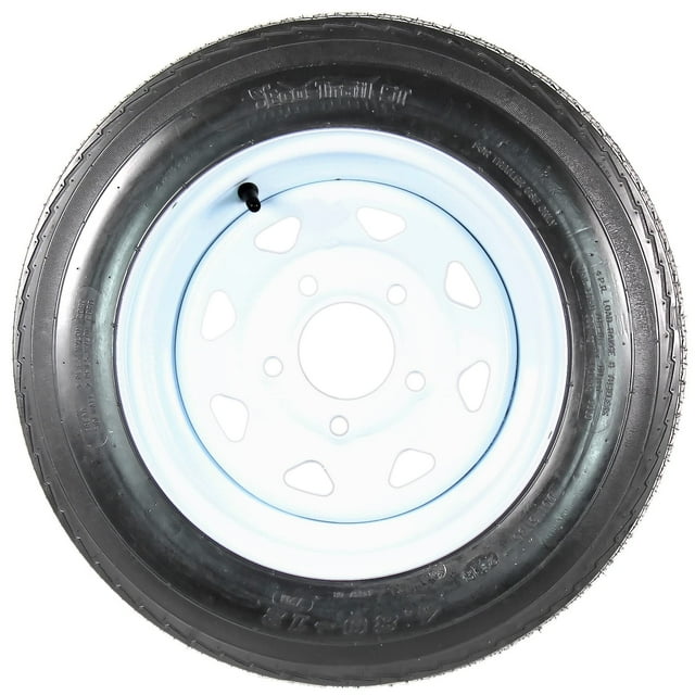 Pneu de Remorque sur Jante 4.80-12 480-12 4.80 X 12 12 Po LRB Roue à 5 Écrous Rayons Blancs
