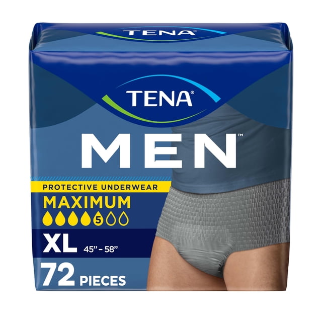 Ropa interior protectora para hombre TENA XL, máxima absorción, 72 piezas