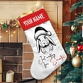 thumbnail image 2 of Lotusprinthandmade Personalized Cute Rabbit Lovers Christmas Stocking (L), bunny rabbit christmas stocking, personalized bunny stocking, 2 of 5