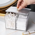 thumbnail image 5 of ZHAOCHENG Soporte acrílico Qtip, sin incluir otros artículos, soporte para hisopos de algodón, frascos de baño con tapa, dispensador de frascos de boticario para bolas de algodón, hisopos de algodón,, 5 of 5