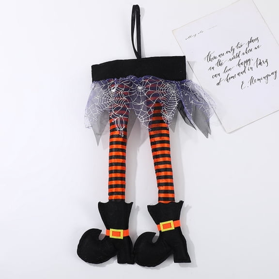 BotaniNest Halloween Decorations Halloween Witch Ornaments Climbing Tree Witch Legs Props Courtyard Arrangement Decorations