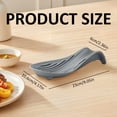 thumbnail image 2 of Silicone Spoon Rest for Stove Top, Wave Shape Heat-Resistant Kitchen Cooking Utensil Holder, Non-Slip Countertop Drip Catcher for Kitchen Accessory Spatula Ladle Tongs, Dishwasher Safe, 2 of 2