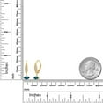 thumbnail image 6 of Gem Stone King 10K Yellow Gold London Blue Topaz and Lab Grown Diamond Earrings for Women | 0.69 Cttw | Gemstone November Birthstone | Marquise 6X3MM, 6 of 6