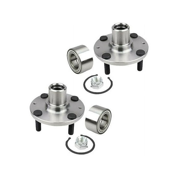 Front Wheel Bearing Hub Assembly - Set of 2 - Compatible with 2003 - 2010 Pontiac Vibe 1.8L 4-Cylinder 2004 2005 2006 2007 2008 2009